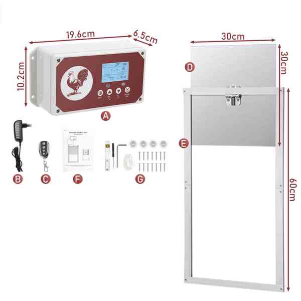 Automatická dvířka otevírání kurníku,kačen aj. - foto 2