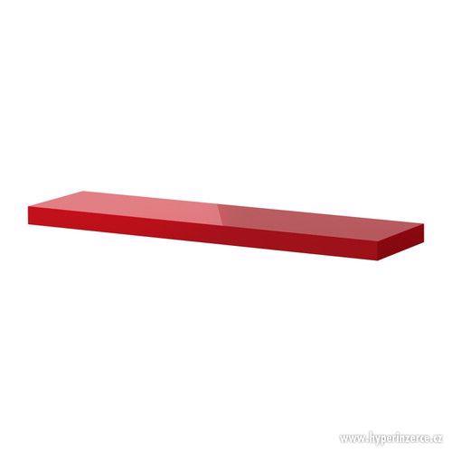 NÁSTĚNNÁ POLICE IKEA LACK – ČERVENÁ (2 KS - foto 1