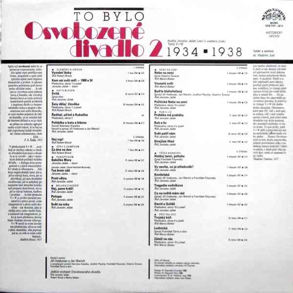 LP Jan Werich + Osvobozené divadlo 1928÷1938 - foto 4