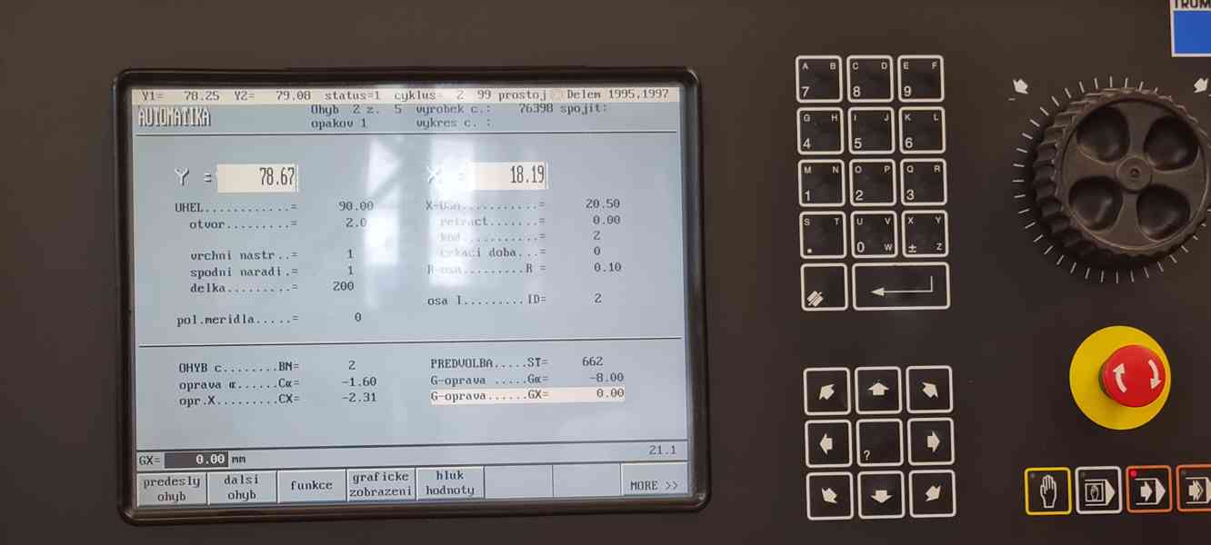 Použitý ohraňovací lis Trumpf TrumaBend V50, r. v. 2001 - foto 9