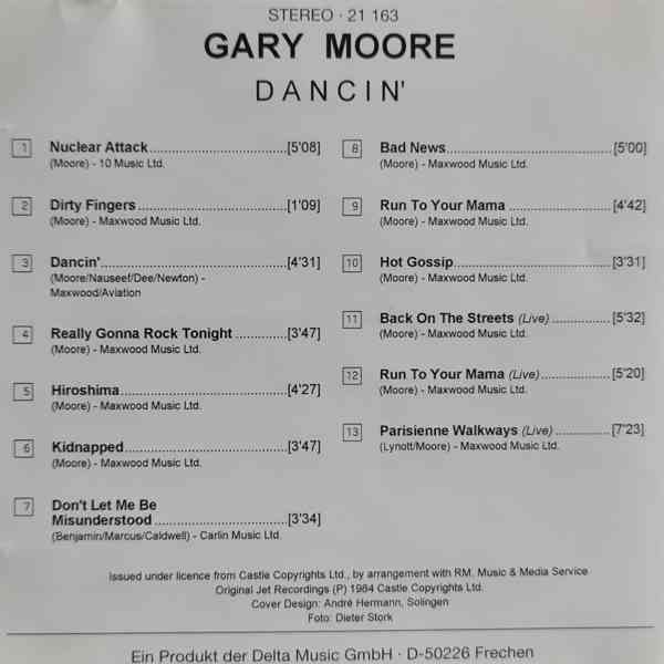 CD - GARY MOORE / Dancin' - foto 2