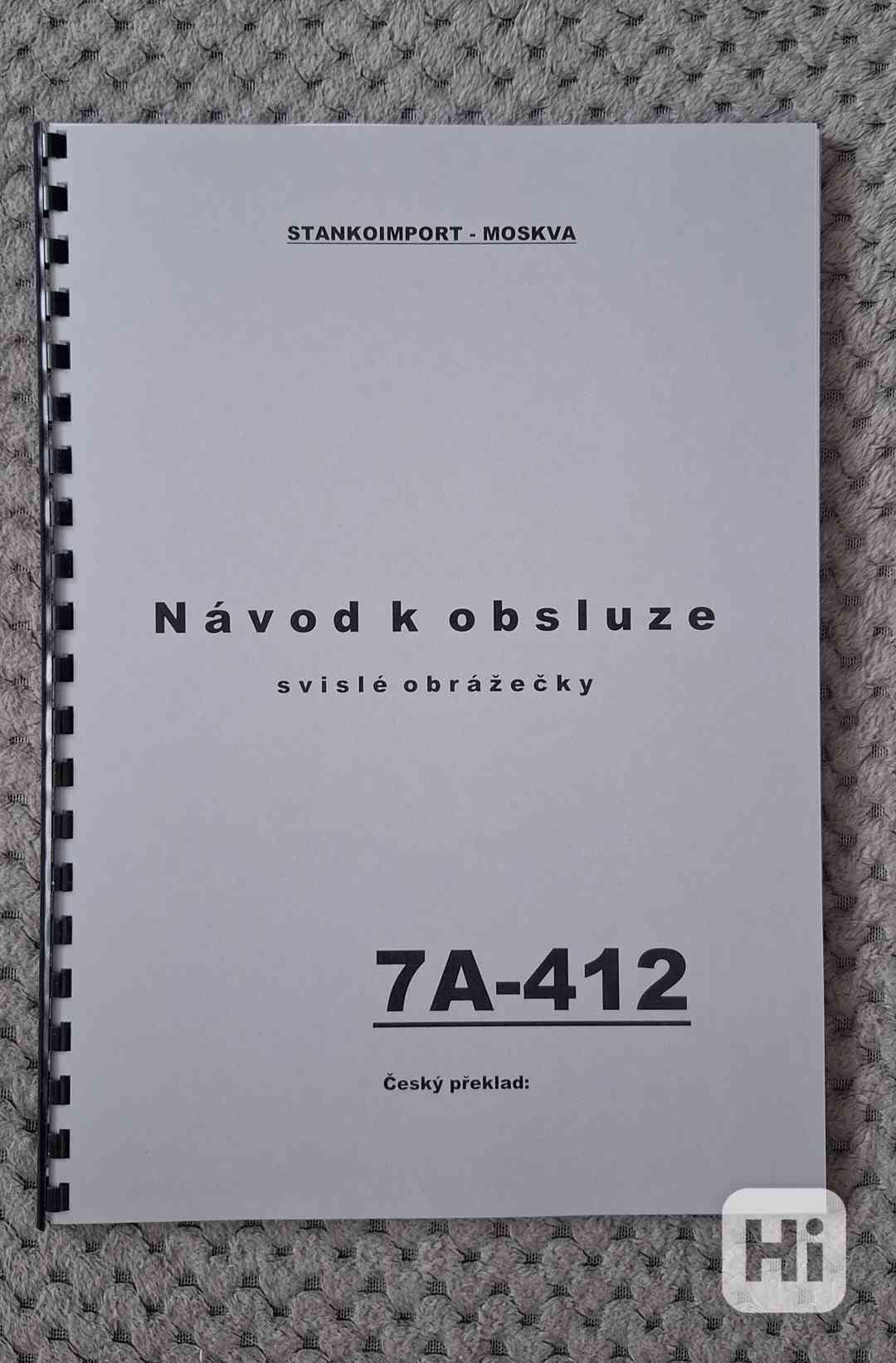 Návod k ruské svislé obrážečce 7A-412 - foto 1
