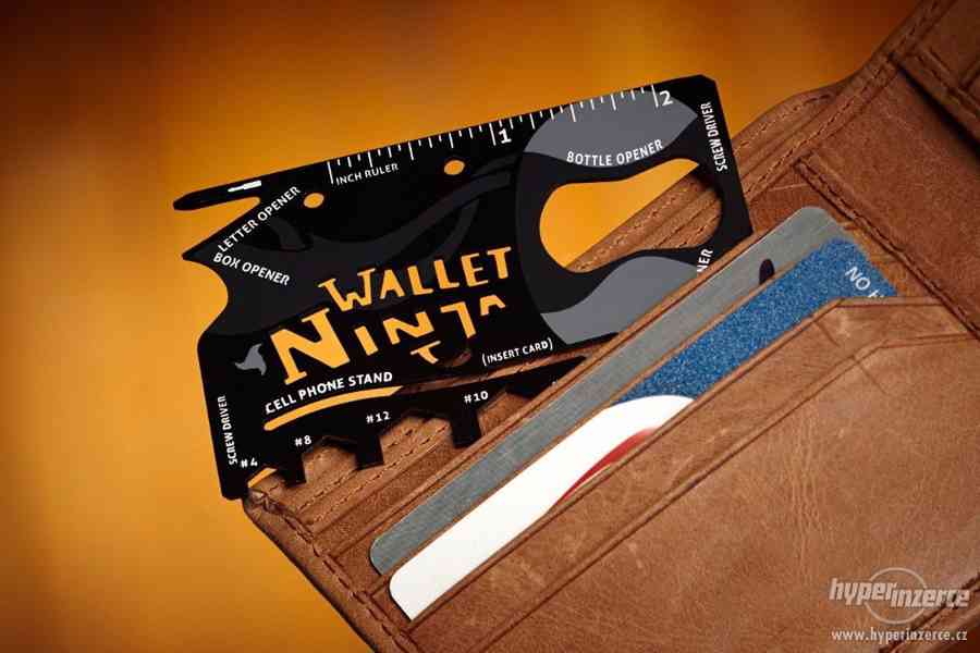 Multifunkční survival outdoor karta wallet ninja s 18 funkcí - foto 3