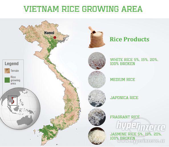 Vietnamská rýže  50kg pytle - foto 1