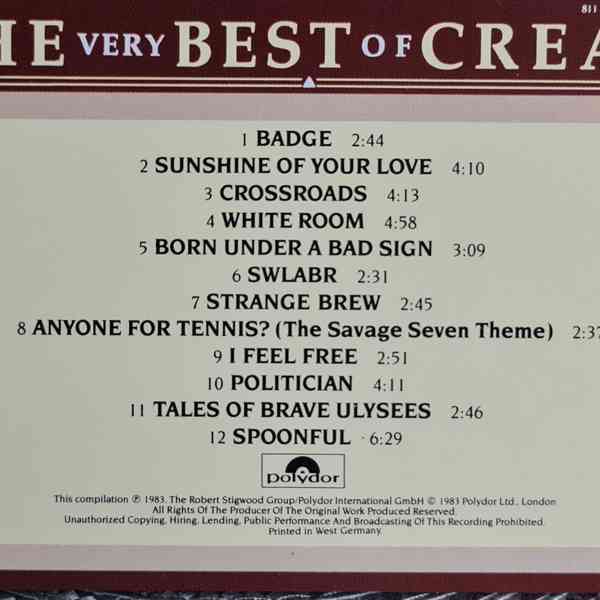 CD - THE CREAM / Strange Brew - foto 2