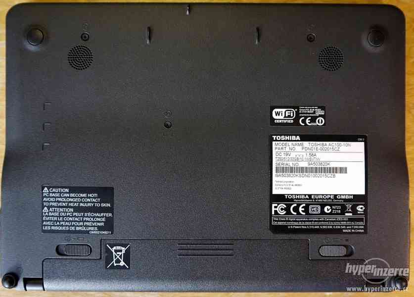 Netbook TOSHIBA AC 100, TOP STAV, komplet balení! - foto 4