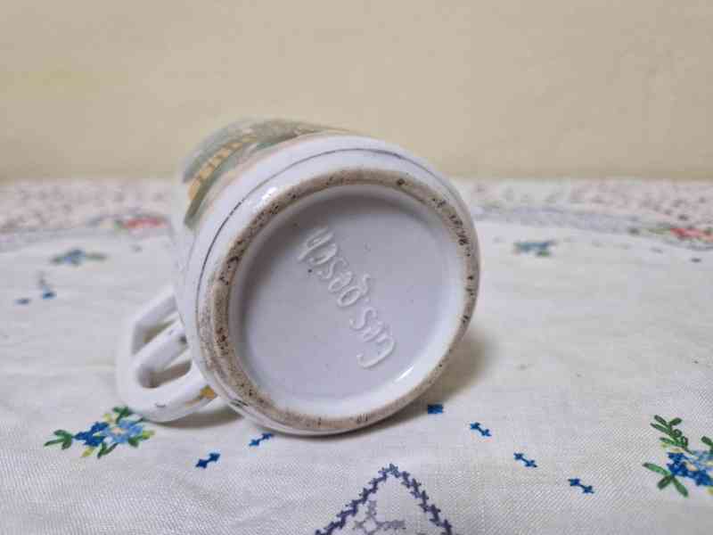 Vzácný starý ručně malovaný Hrnek Filipov Jiříkov Voják RU - foto 7