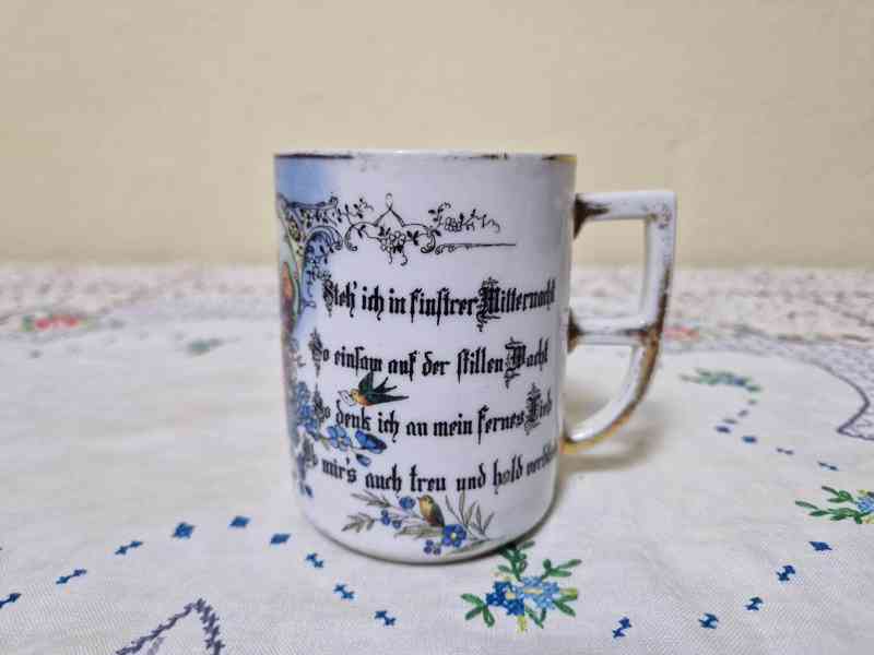 Vzácný starý ručně malovaný Hrnek Filipov Jiříkov Voják RU - foto 4