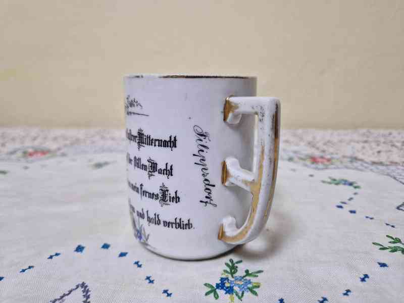 Vzácný starý ručně malovaný Hrnek Filipov Jiříkov Voják RU - foto 5