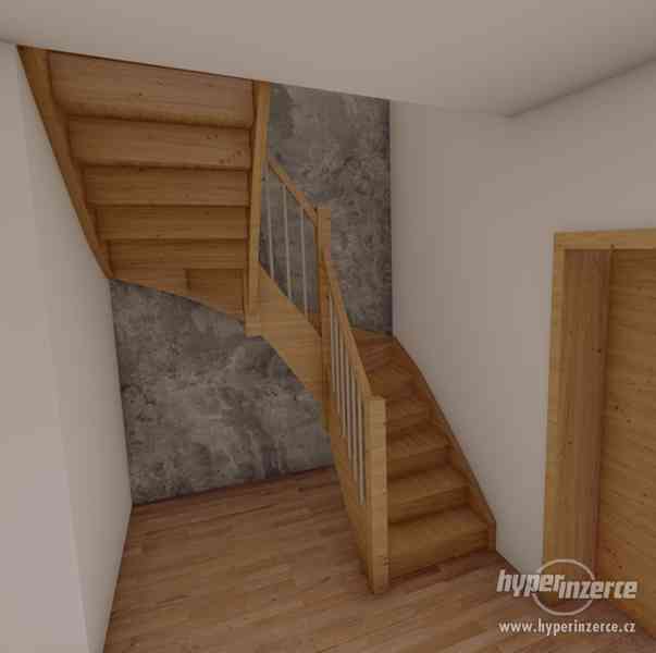 šablony na schody M 1:1, projekt schodiště, 3D vizualizace - foto 1