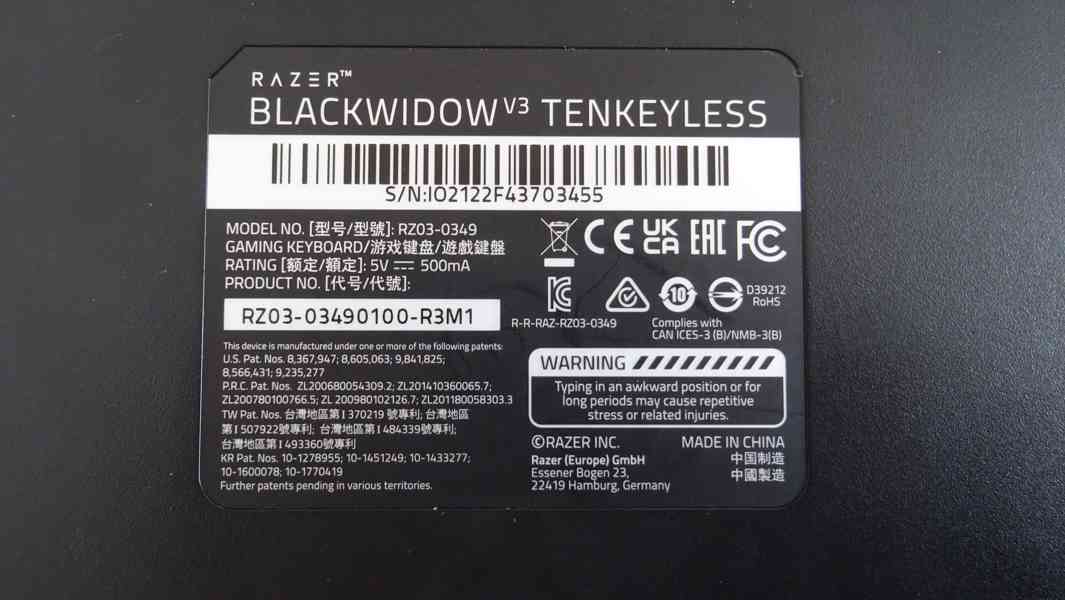 Herní klávesnice Razer BlackWidow V3 Tenkeyless - foto 5