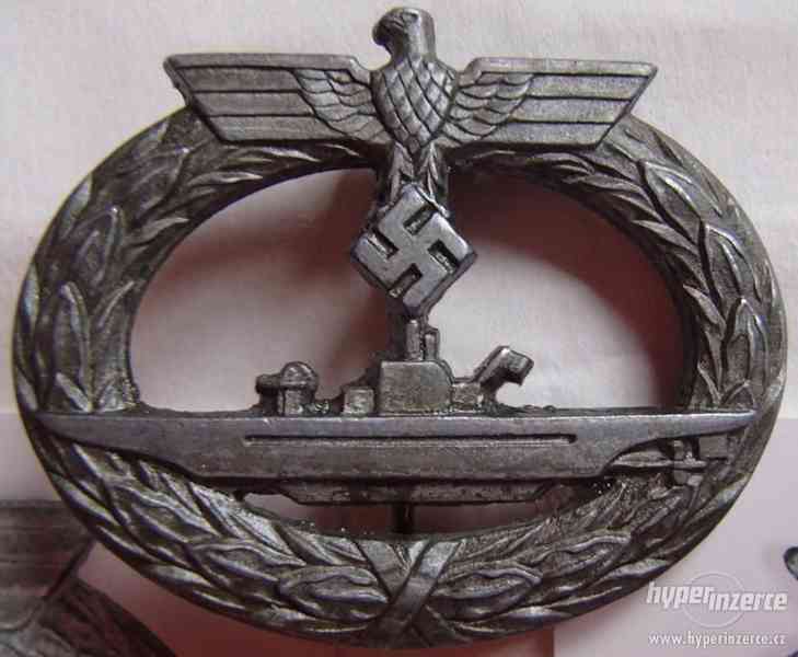 Německý ponorkový odznak s certifikátem originality - foto 1