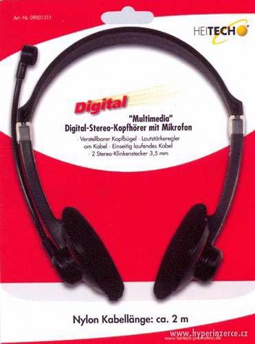 9001311 Multimediání stereo sluchátka s mikrofonem - foto 1