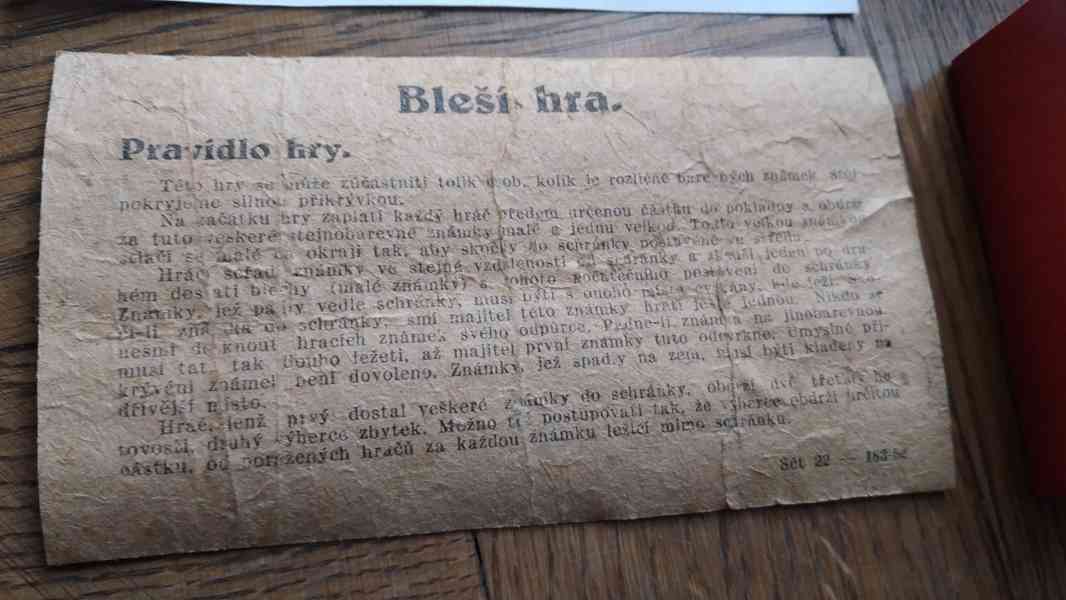 Retro dřevěná Bleší hra, kompletní  - foto 4