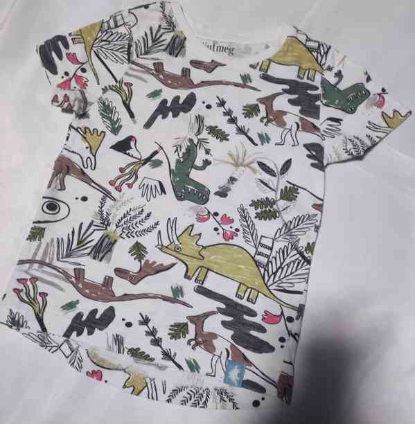 Dětské tričko s dinosaury, vel. 2-3 roky - foto 1
