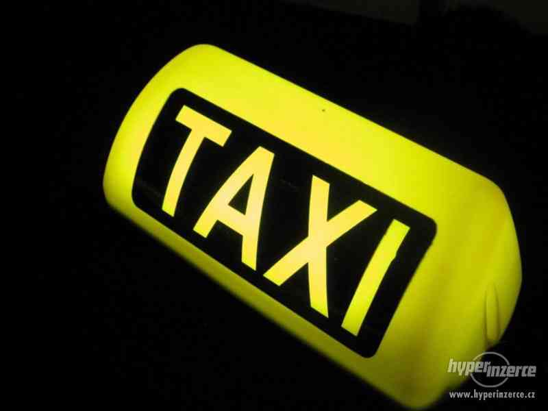 Taxi transparent LED svítící, 2x magnet - foto 1