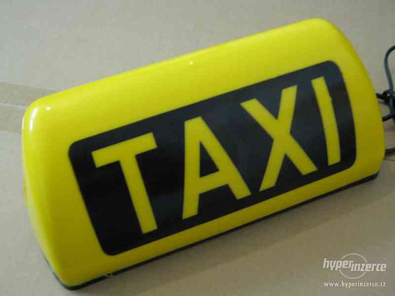 Taxi transparent LED svítící, 2x magnet - foto 3