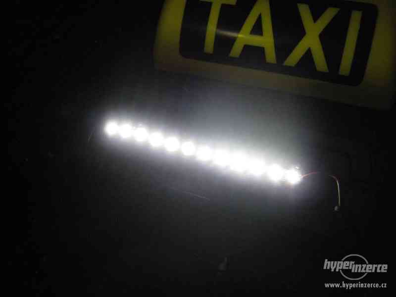 Taxi transparent LED svítící, 2x magnet - foto 4