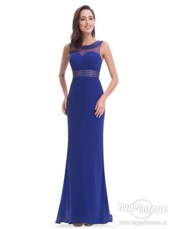 Nové dámské společenské šaty modrá - foto 3