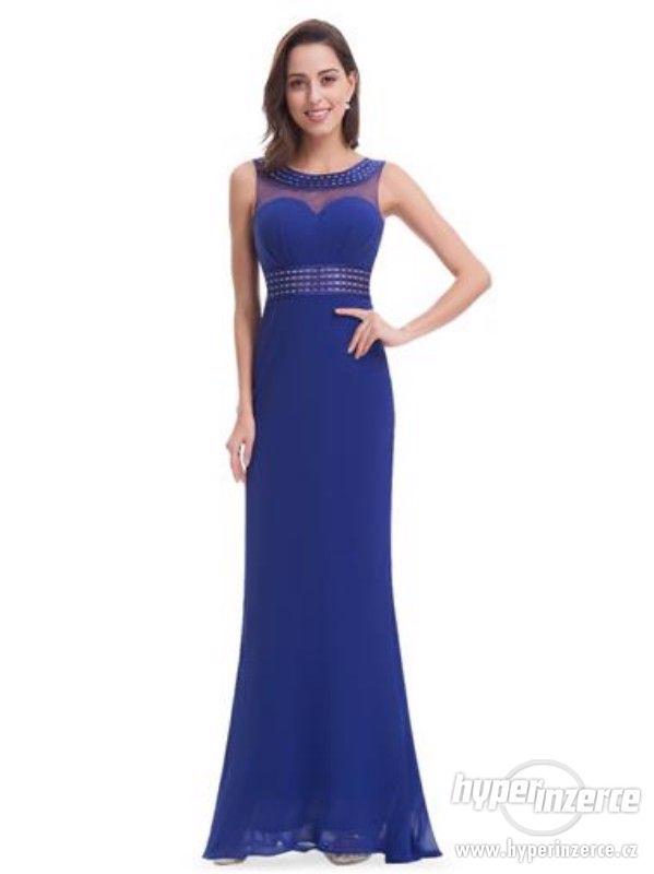 Nové dámské společenské šaty modrá - foto 4