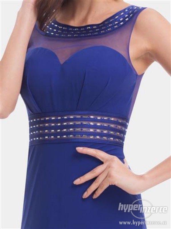 Nové dámské společenské šaty modrá - foto 5