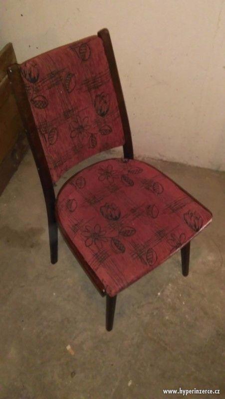 Starší polstrovaná židle z 80. let - foto 1