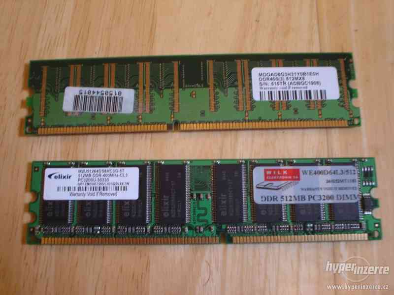 2x DIMM 512 MB DDR PC 3200 400 MHz - foto 1