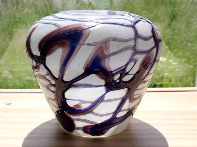 Skleněná váza Orinoko, Fr. Urban, 90. léta 20.stol - foto 2