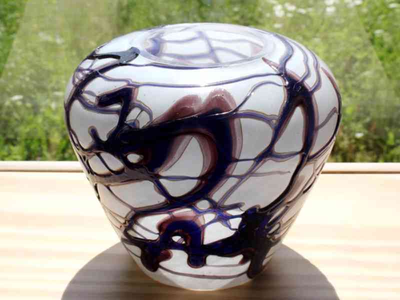 Skleněná váza Orinoko, Fr. Urban, 90. léta 20.stol
