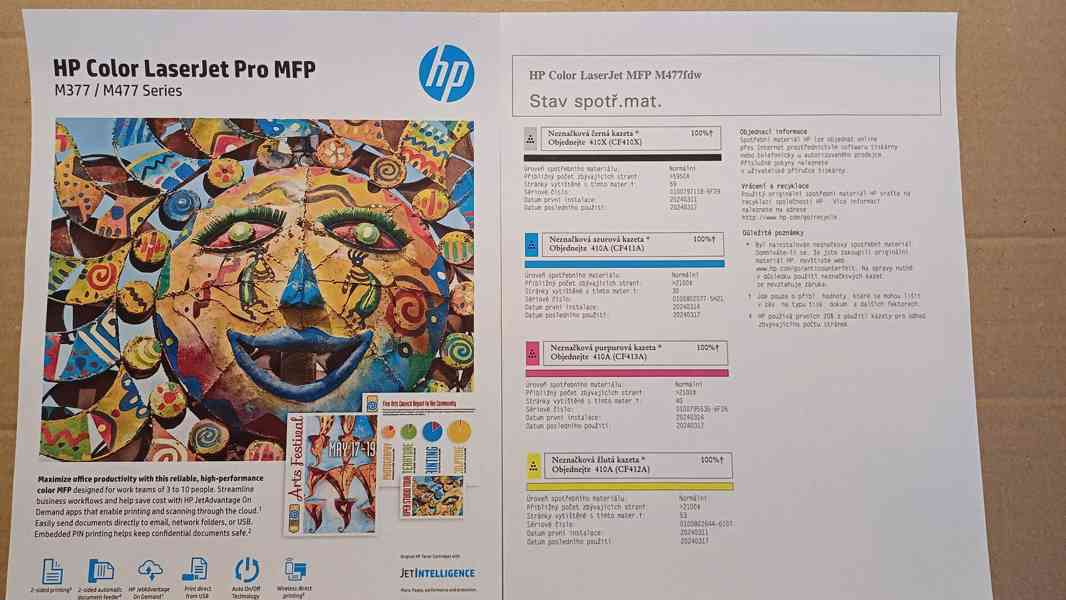HP Laserjet M477FDW | barevná | Duplex | LAN | WiFi - foto 2