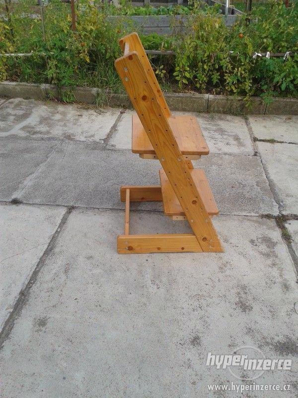 Dětská dřevěná posunovací židlička - foto 1