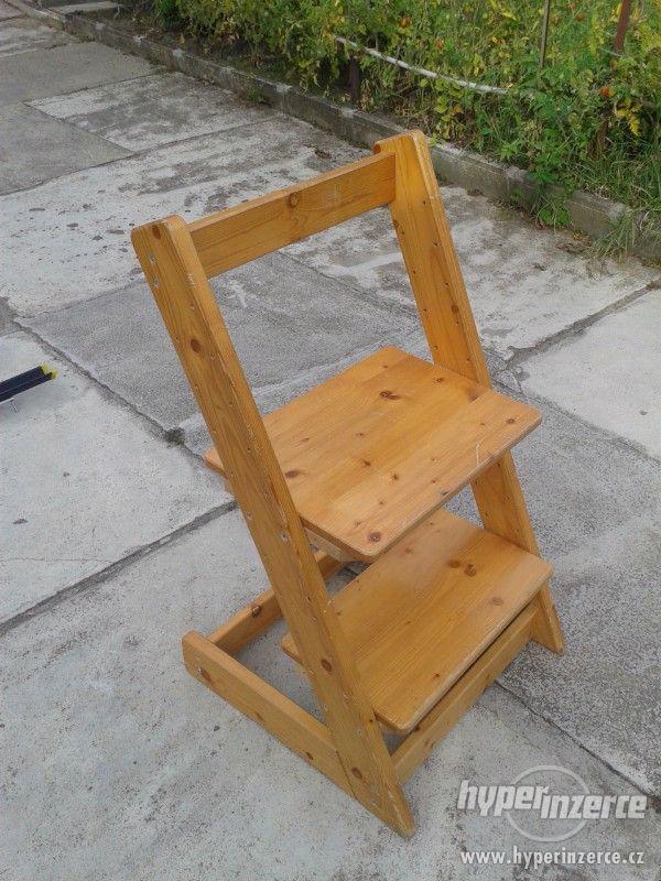Dětská dřevěná posunovací židlička - foto 2