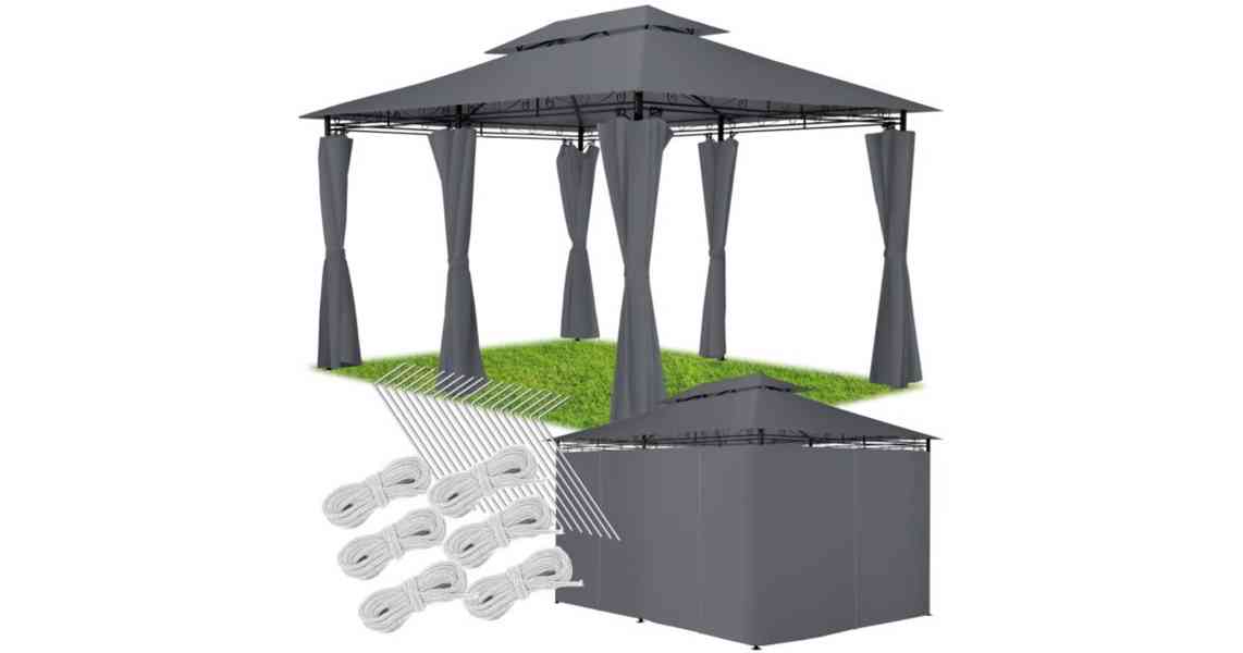 Zahradní altán tectake Emine 4×3 m, nový – osobní odběr - foto 5