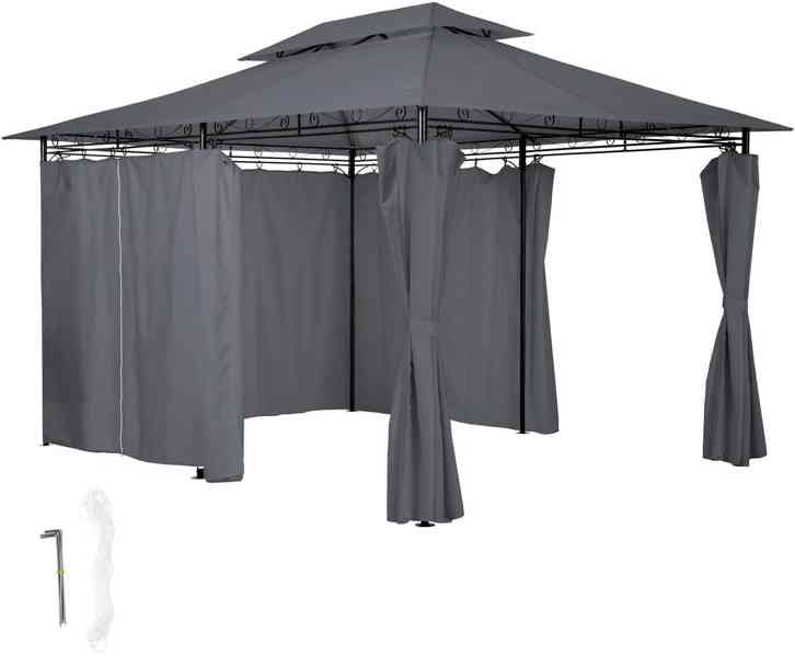 Zahradní altán tectake Emine 4×3 m, nový – osobní odběr - foto 4