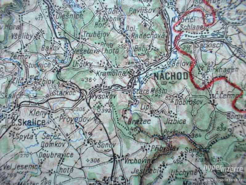Dvě prvorepublikové mapy - Východní Čechy a Severní Morava - foto 1