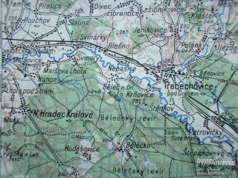 Dvě prvorepublikové mapy - Východní Čechy a Severní Morava - foto 2