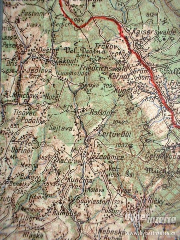 Dvě prvorepublikové mapy - Východní Čechy a Severní Morava - foto 4