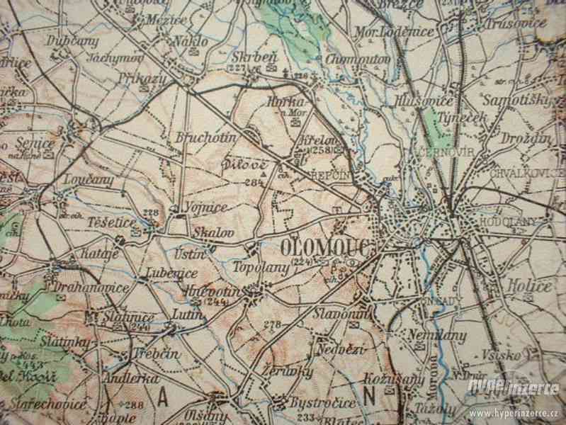 Dvě prvorepublikové mapy - Východní Čechy a Severní Morava - foto 5