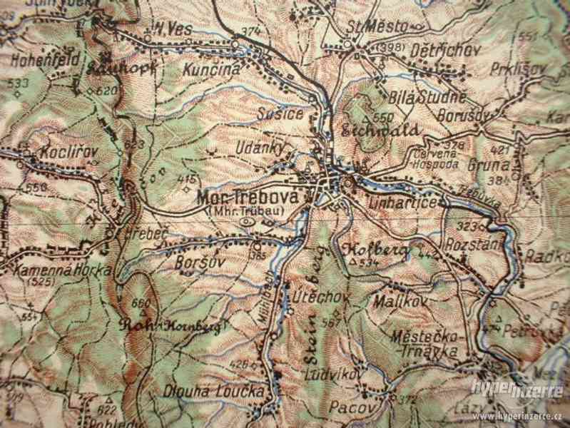 Dvě prvorepublikové mapy - Východní Čechy a Severní Morava - foto 7