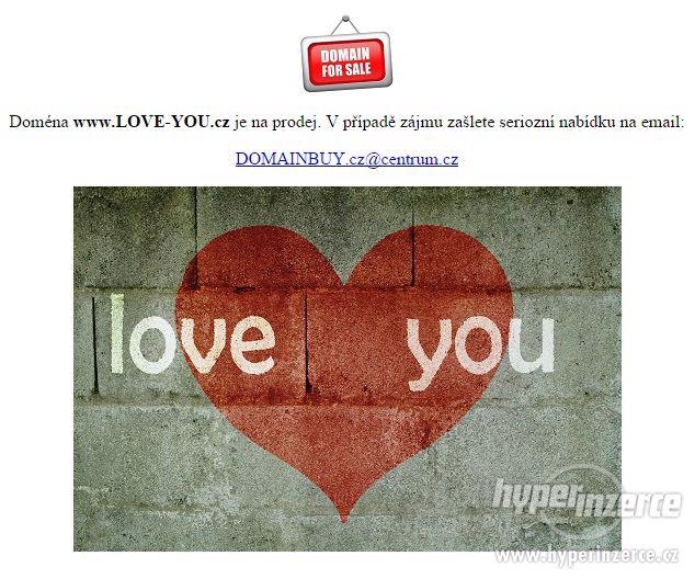 WWW.LOVE-YOU.CZ - atraktivní doména - foto 1