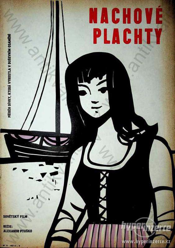 Nachové plachty sovětský film plakát Ptuško 1962 - foto 1