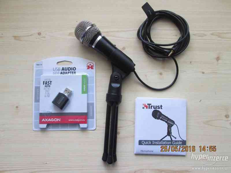 Prodám mikrofon TRUST+Externí USB zvuková karta - foto 1