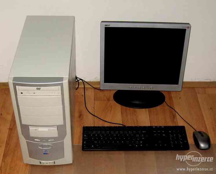 PC sestava vč. LCD monitoru, klávesnice, myši - foto 1