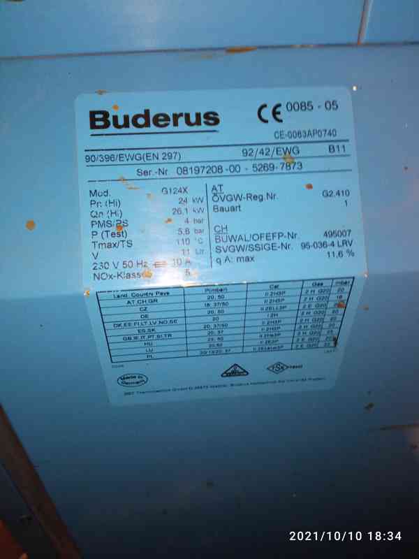 Plynový kotel Buderus - foto 3