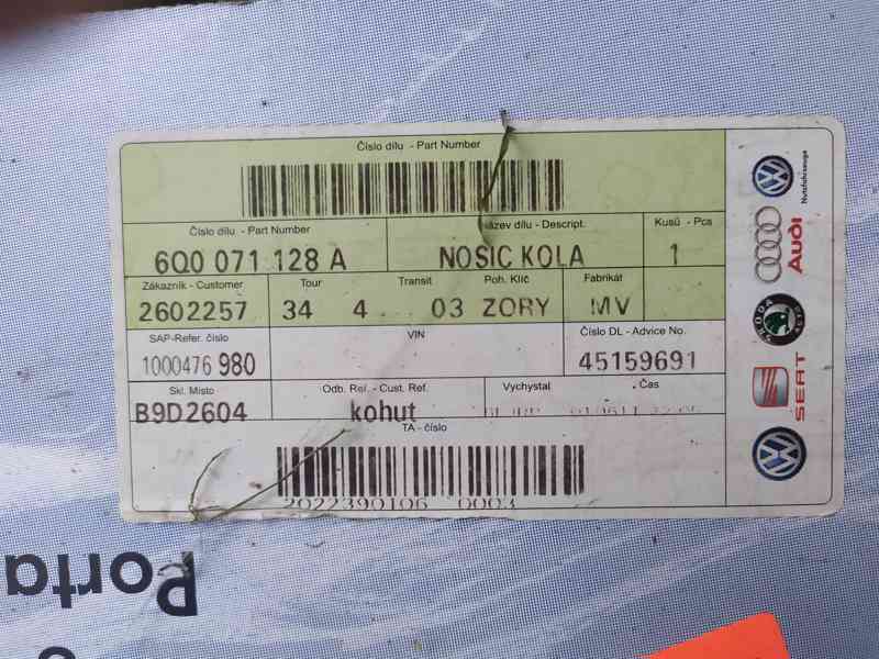 2ks stresni drzak nosic kola ORIG VW 6Q0071128A Nové - foto 7