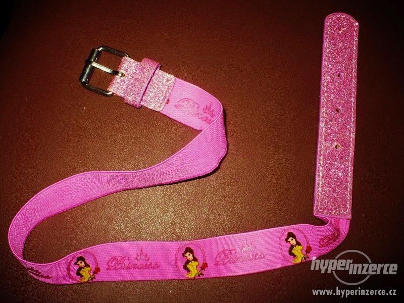 C&A - PRINCESS - Růžový pásek S PRINCEZNAMI - foto 1