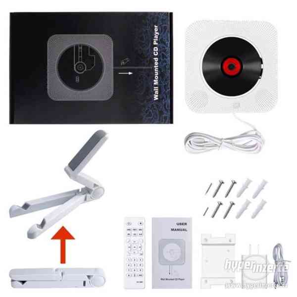 Přenosný přehrávač CD s technologií Bluetooth,nástěnný hudeb - foto 3
