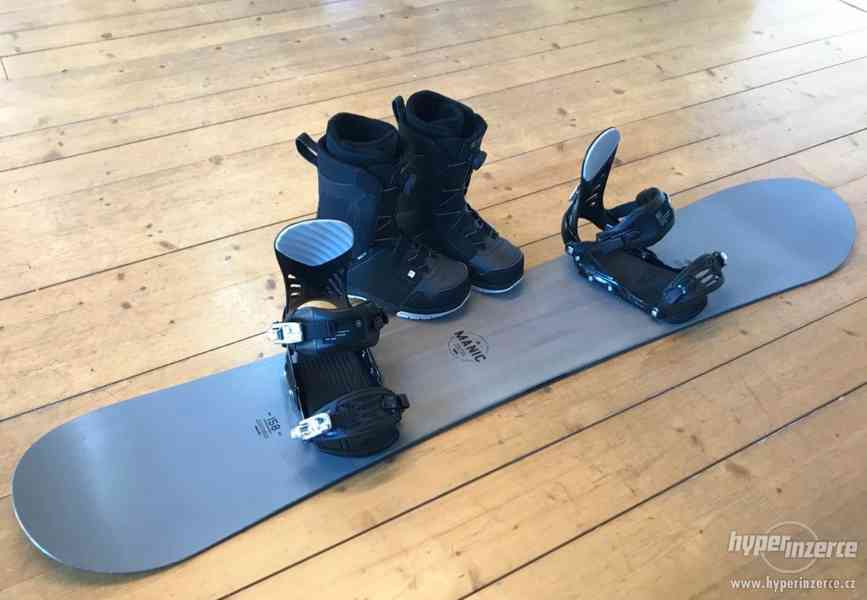 Snowboard komplet RIDE MANIC 158 + vázání EX - foto 1