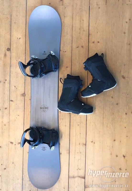 Snowboard komplet RIDE MANIC 158 + vázání EX - foto 2