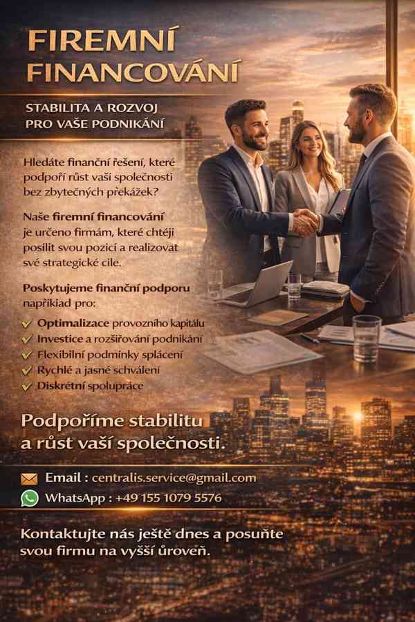 FINANCOVÁNÍ PODNIKÁNÍ – STABILITA A ROZVOJ PRO VAŠE PODNIKÁN